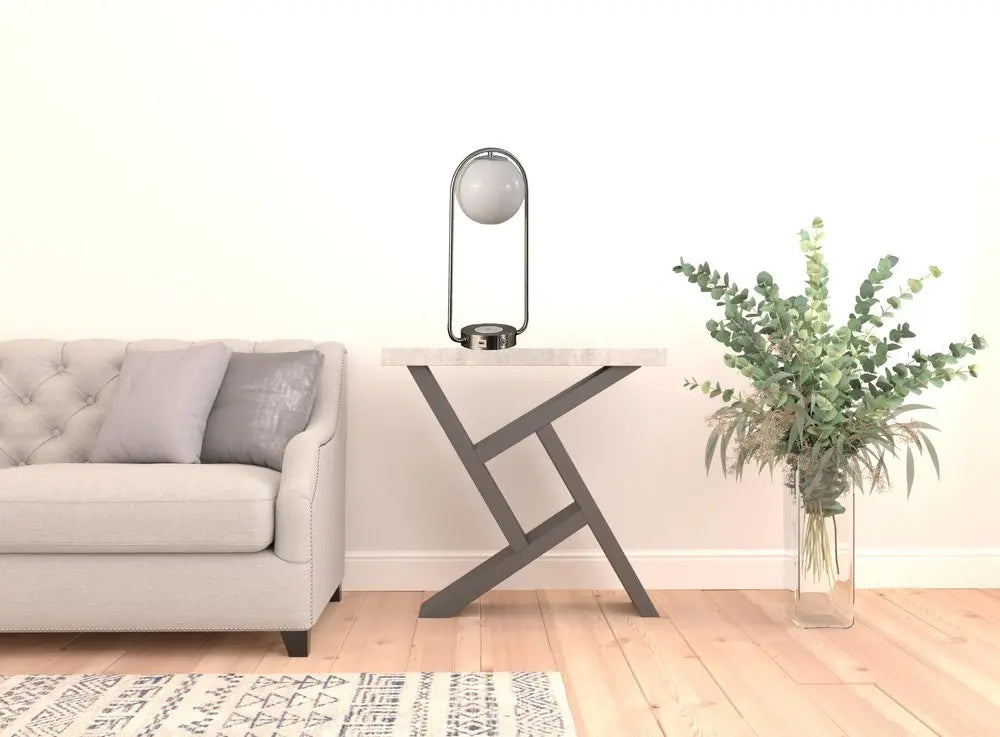 19" Silver Clip Globe USB Table Lamp HomeRoots