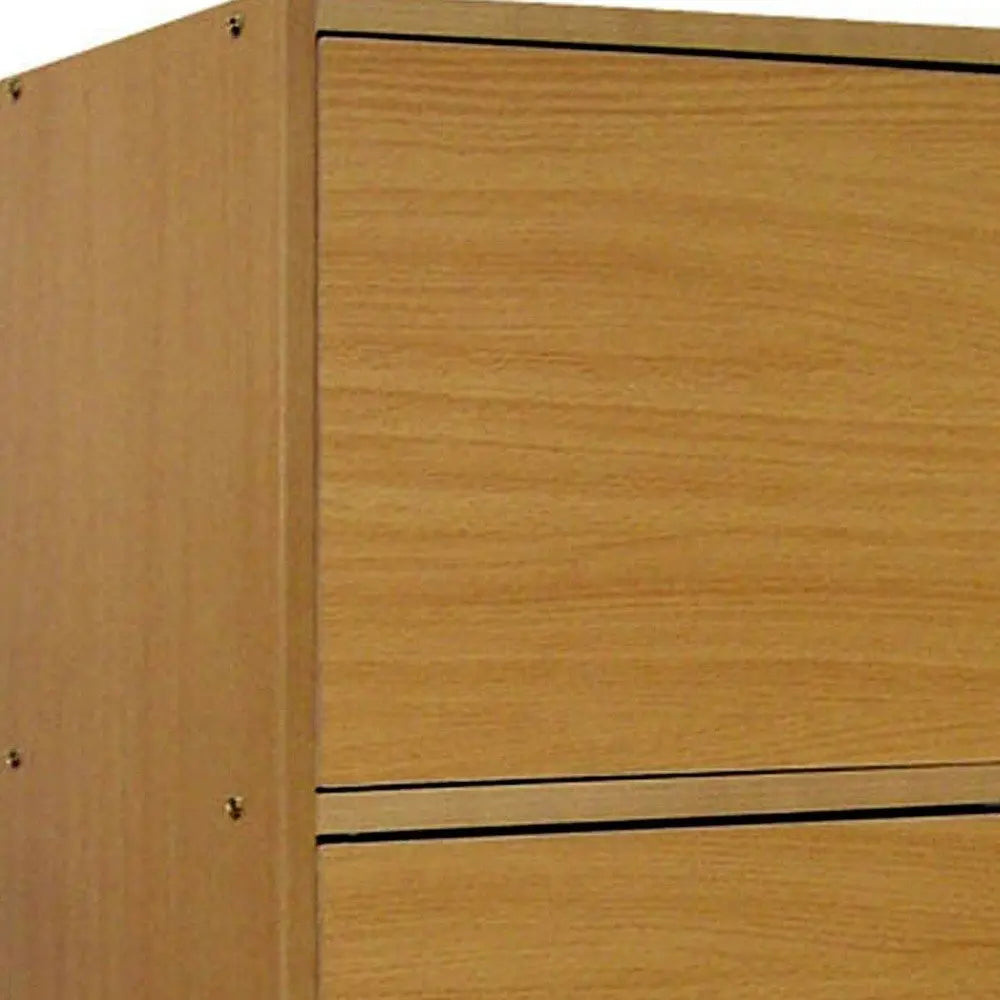 36" Natural Wood Three Tier Bookcase HomeRoots