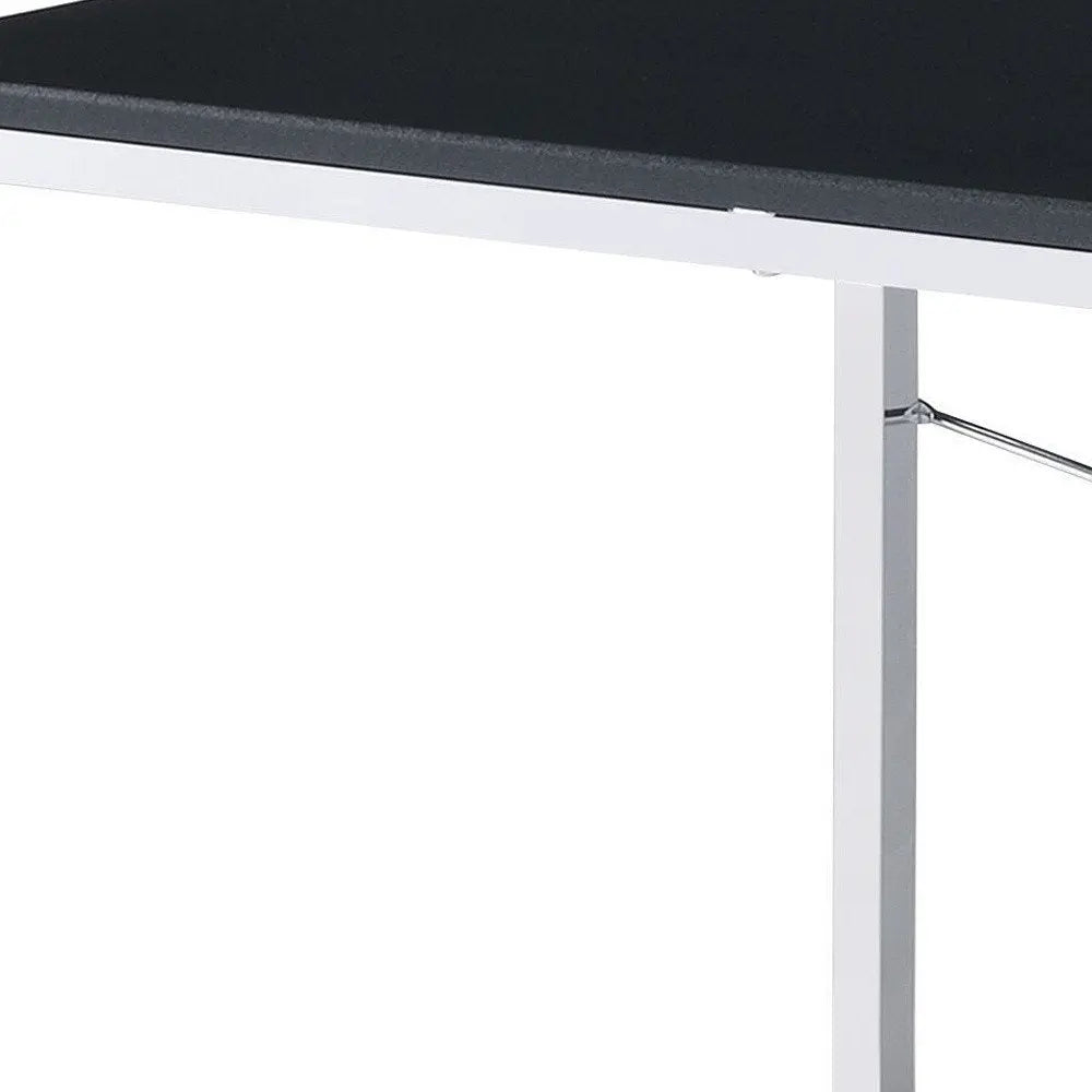 47" Black and Silver Writing Desk - NOBLE HOME INTERIORS