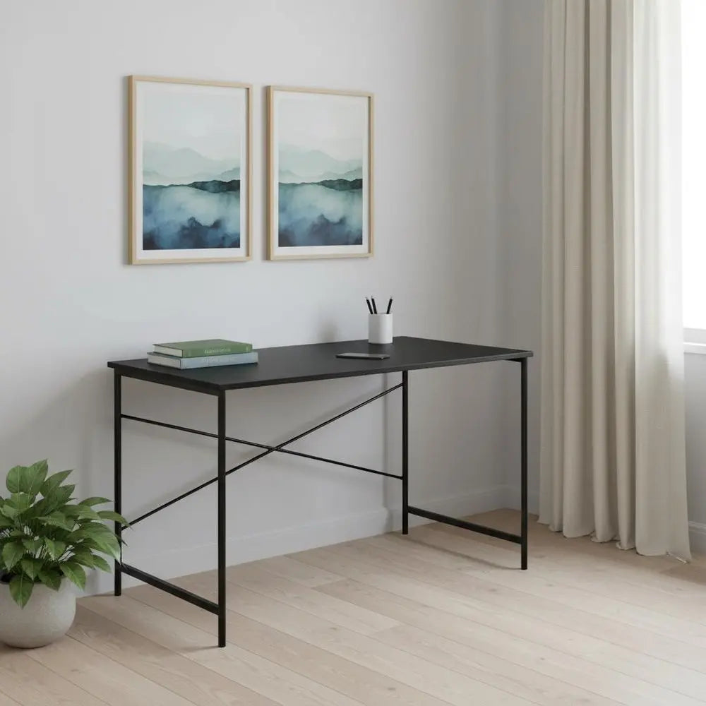 47" Black Computer Desk - NOBLE HOME INTERIORS