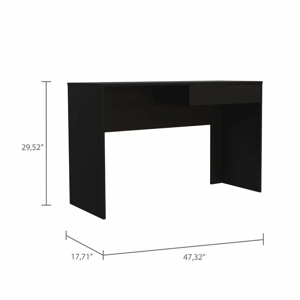 47" Black Computer Desk - NOBLE HOME INTERIORS