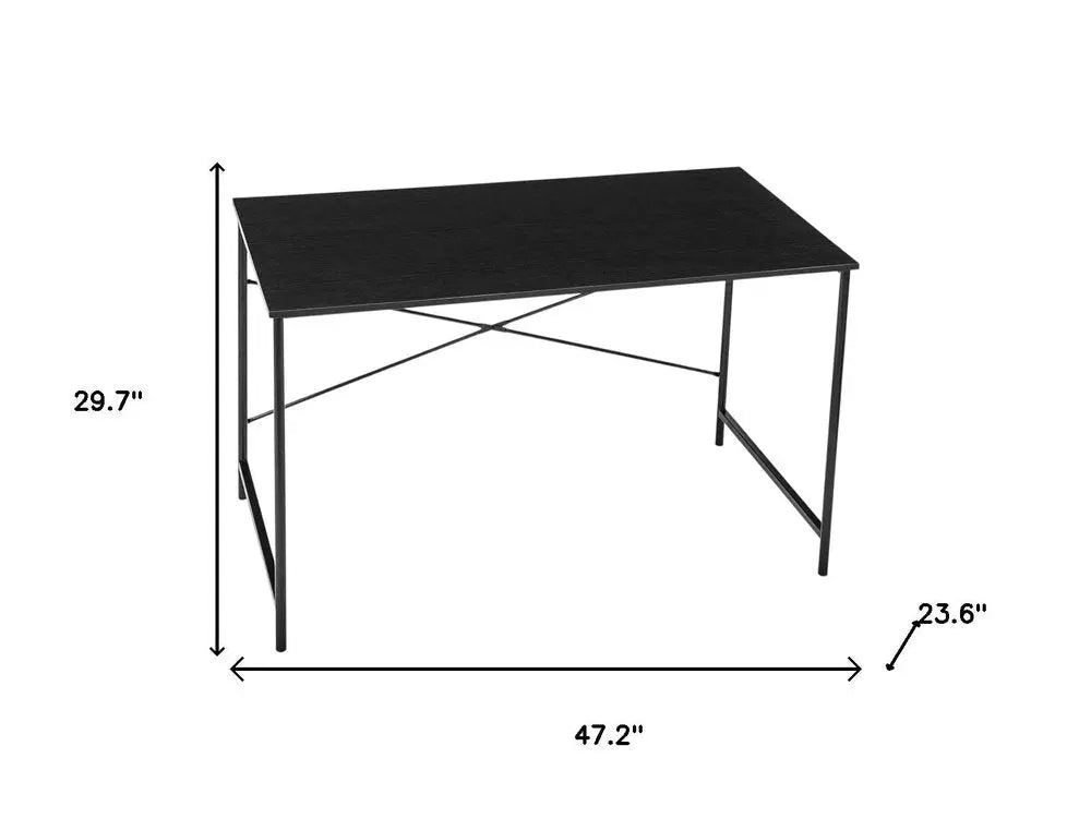 47" Black Computer Desk - NOBLE HOME INTERIORS