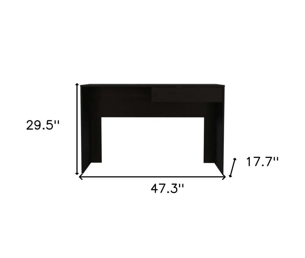 47" Black Computer Desk - NOBLE HOME INTERIORS