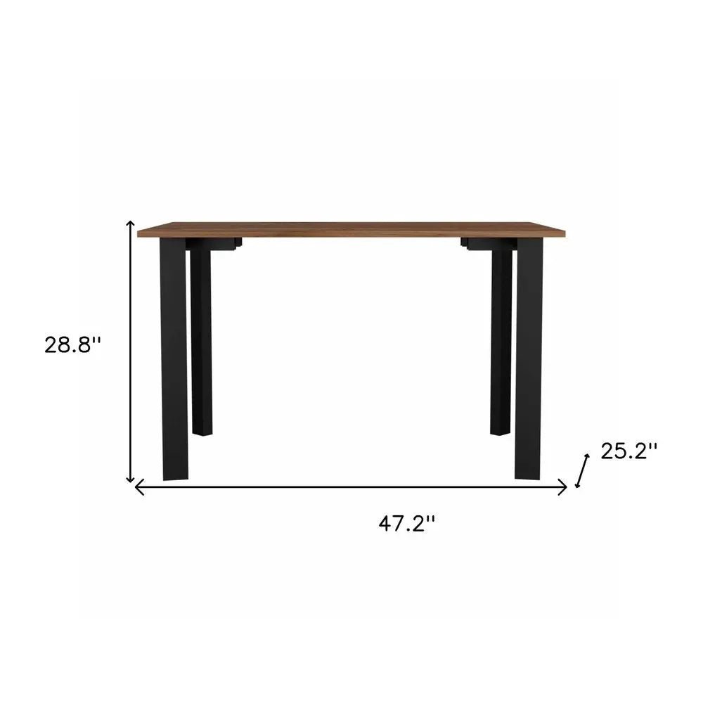 47" Brown and Black Computer Desk - NOBLE HOME INTERIORS