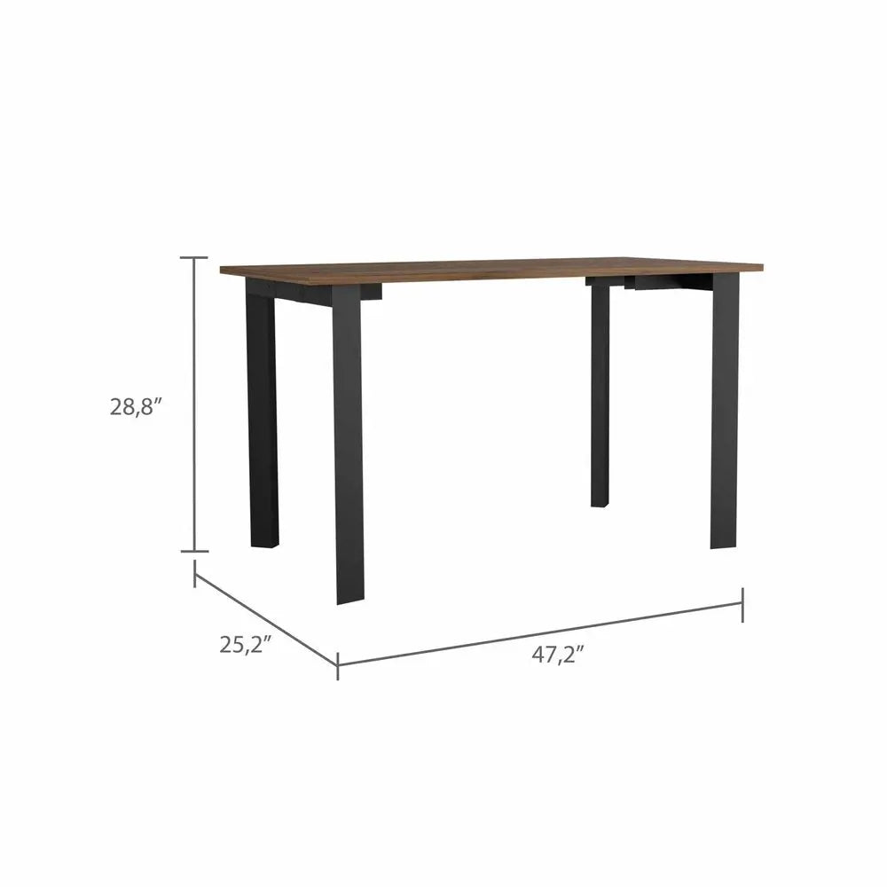 47" Brown and Black Computer Desk - NOBLE HOME INTERIORS
