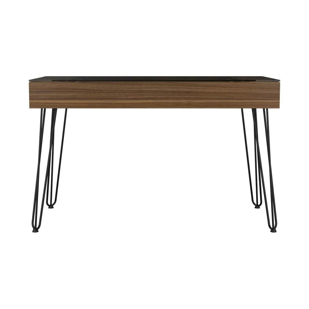 47" Brown and Black Computer Desk - NOBLE HOME INTERIORS