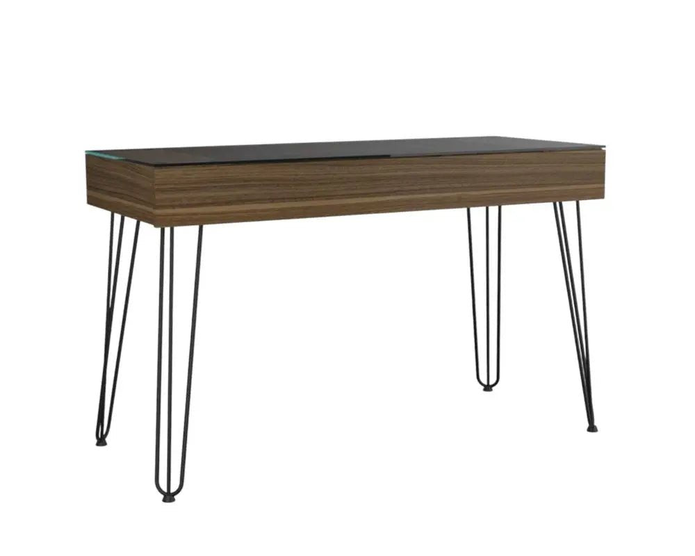 47" Brown and Black Computer Desk - NOBLE HOME INTERIORS