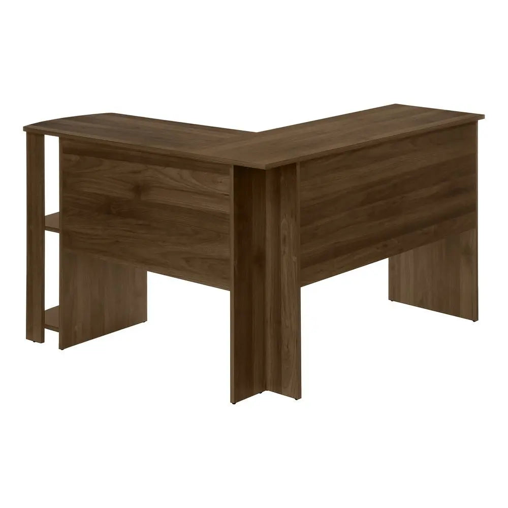 47" Brown Wood Corner Computer Desk - NOBLE HOME INTERIORS