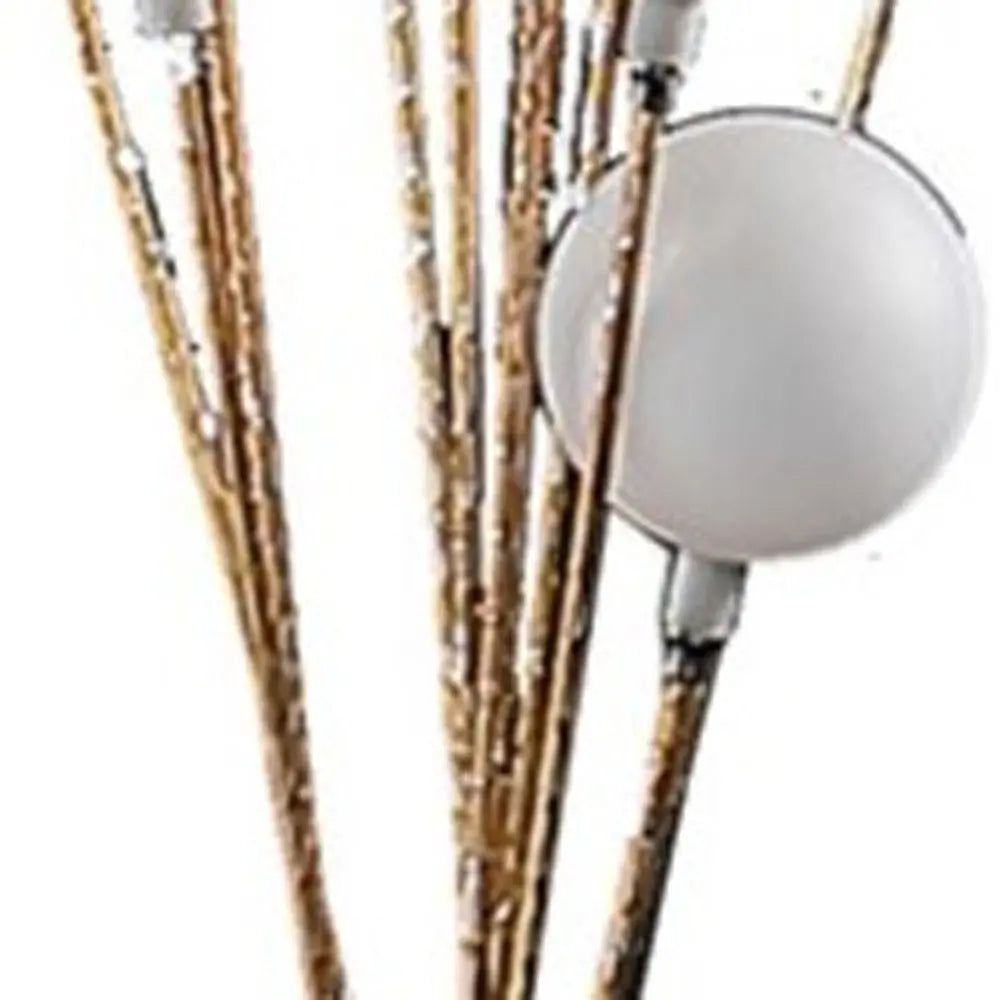 46" Gold 11 LED Novelty Floor Lamp With White HomeRoots