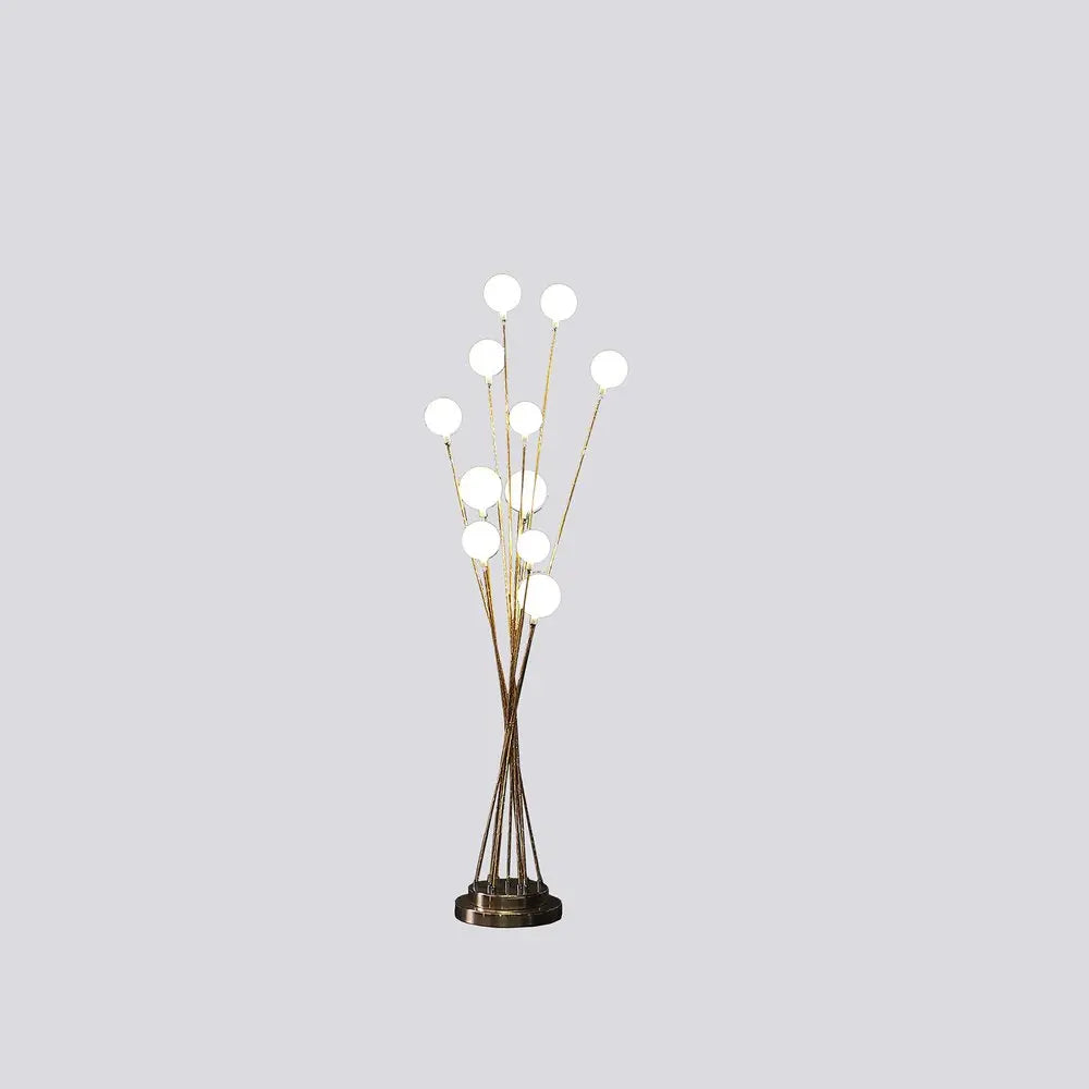 46" Gold 11 LED Novelty Floor Lamp With White HomeRoots