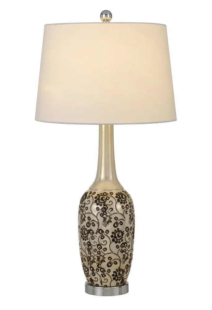 Set Of Two 30" Silver Metal Two Light Bedside Table Lamps With White Globe Shade HomeRoots