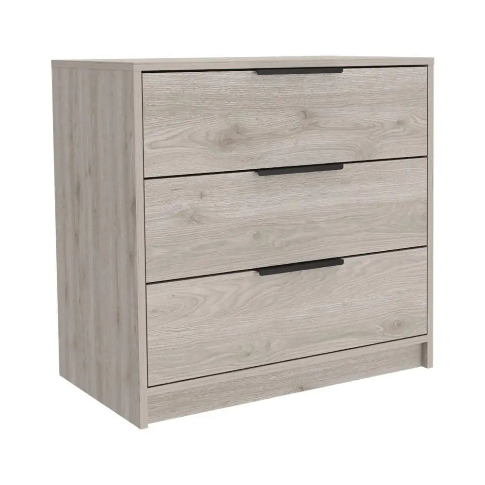 28" Light Gray Wood Three Drawer Dresser HomeRoots