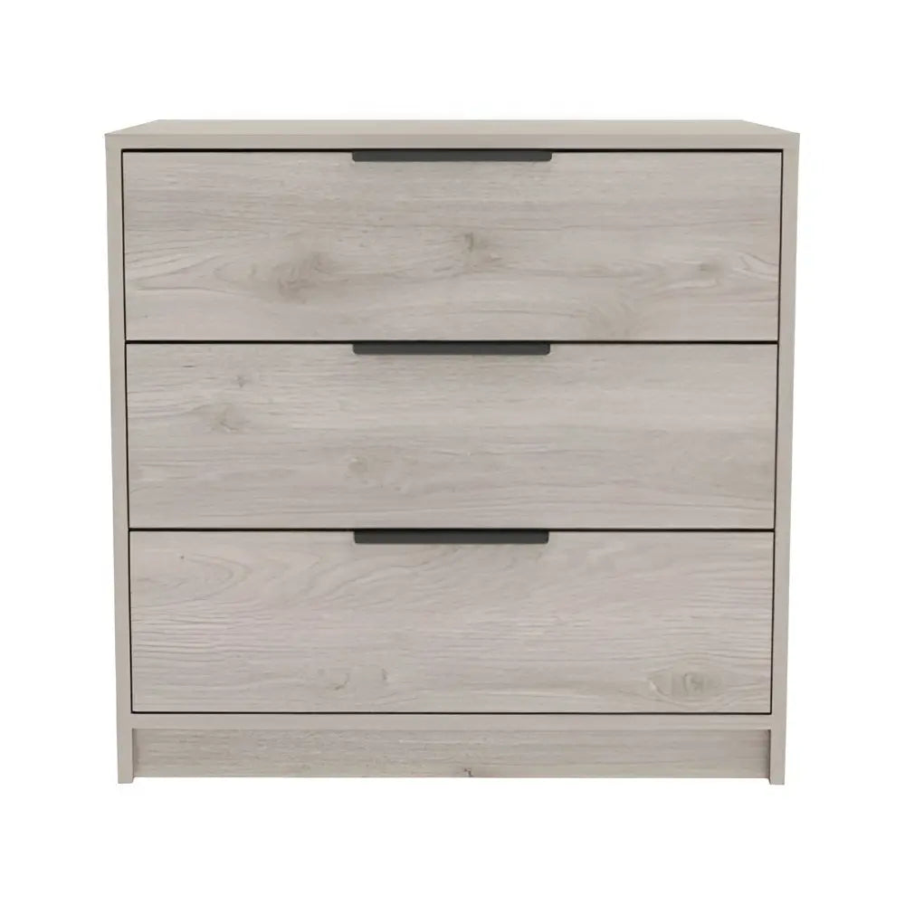 28" Light Gray Wood Three Drawer Dresser HomeRoots