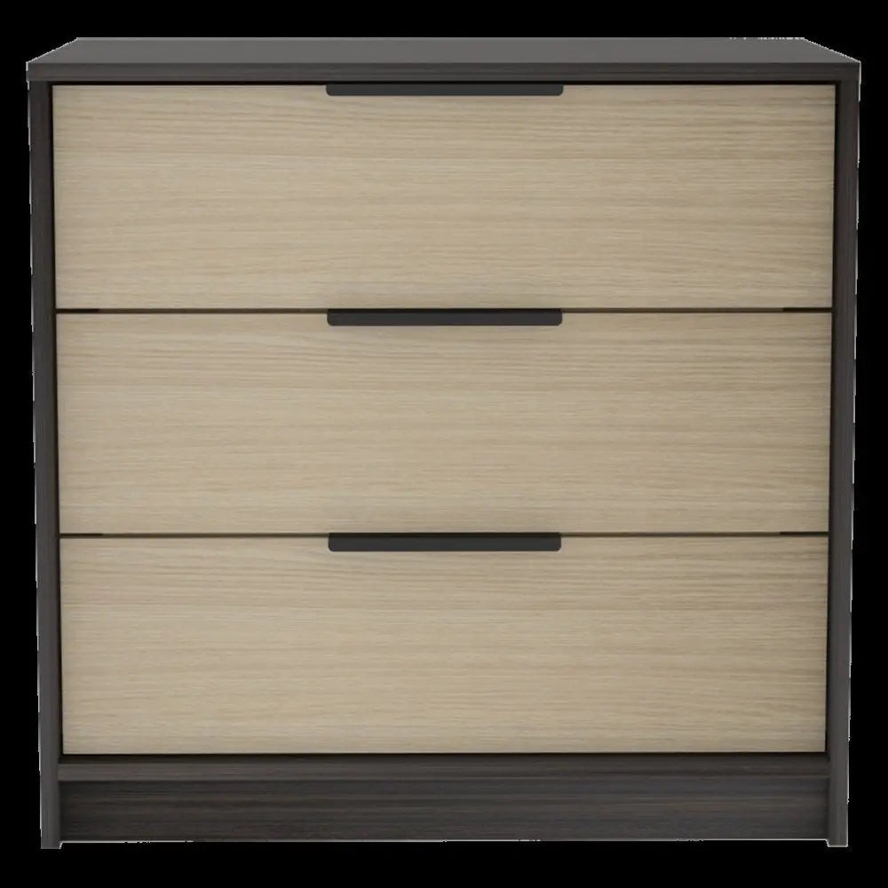28" Brown And Black Three Drawer Dresser HomeRoots
