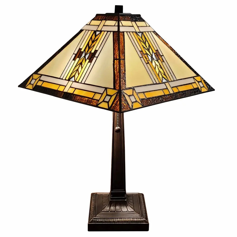 22" Dark Brown Metal Two Light Candlestick Table Lamp With Beige Shade HomeRoots