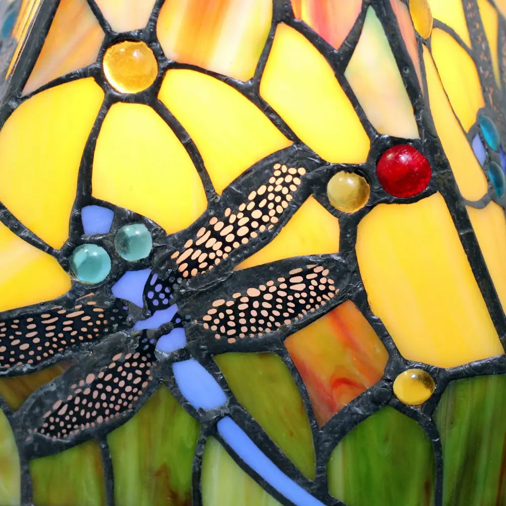 15" Dark Brown Metal Candlestick Table Lamp With Green Empire Shade HomeRoots