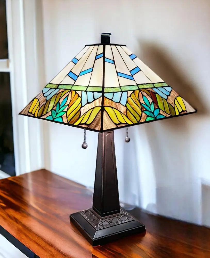 22" Dark Brown Metal Two Light Candlestick Table Lamp With White Shade HomeRoots