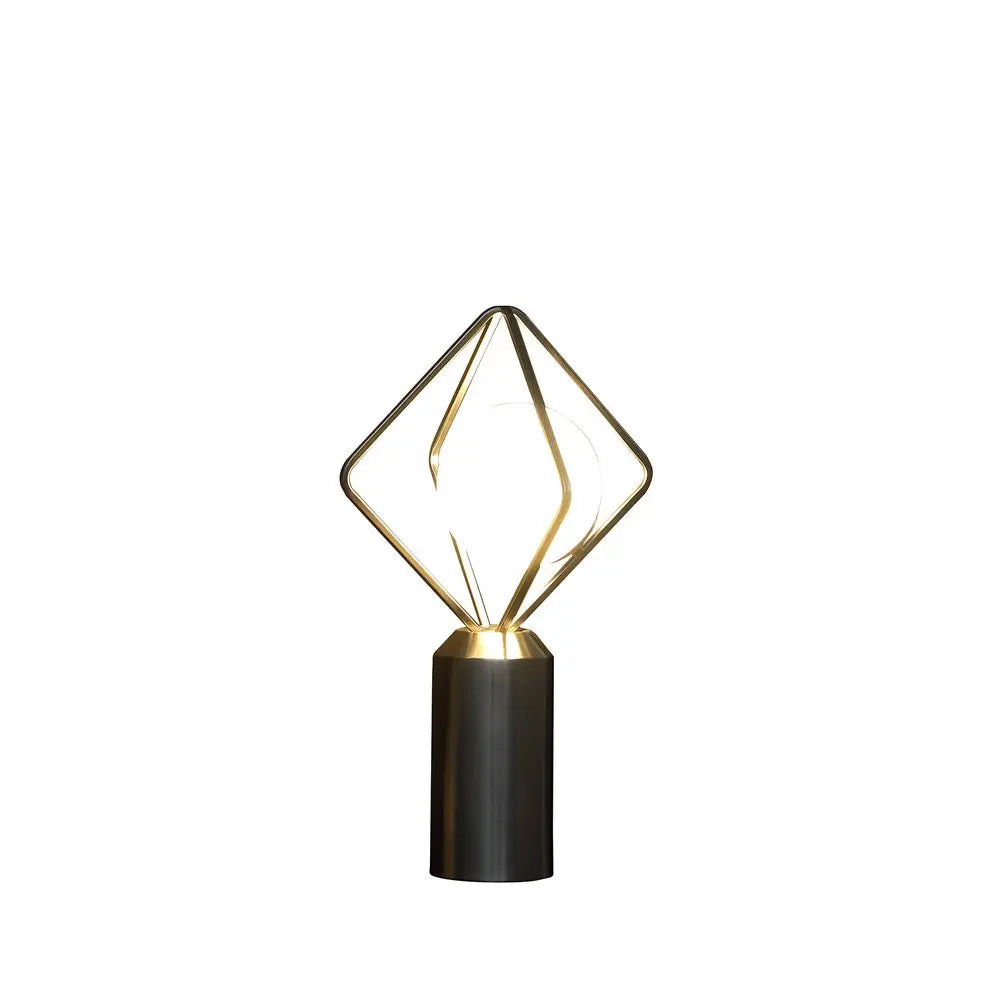 20" Silver Geometric Pedestal Contemporary Table or Desk  Lamp HomeRoots