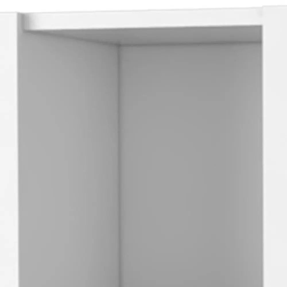 59" White Wood Wall Mounted Accent Cabinet With Four Doors HomeRoots