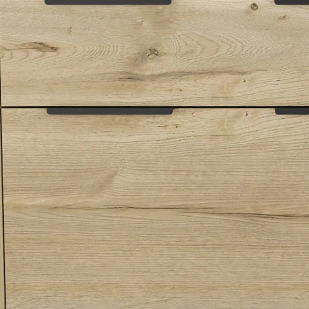 47" Brown and Black Four Drawer Double Dresser HomeRoots