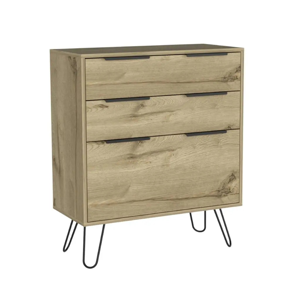 47" Brown and Black Four Drawer Double Dresser HomeRoots