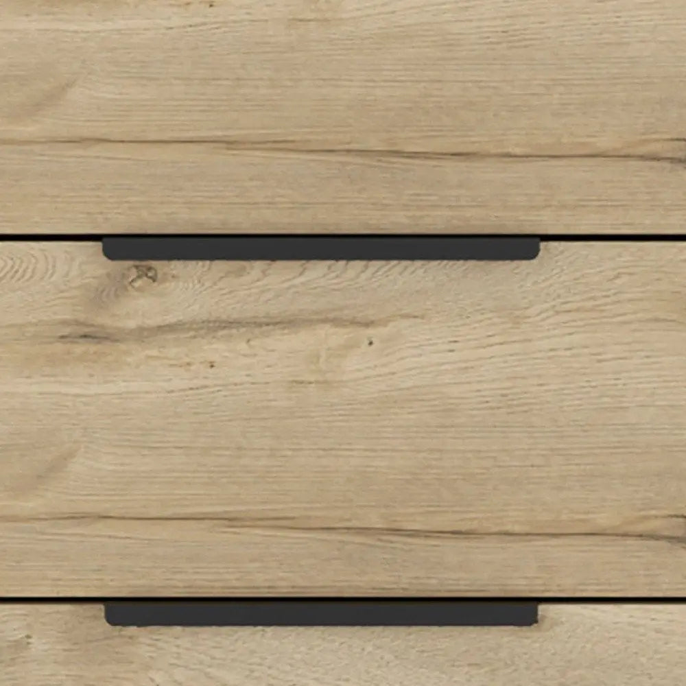 18" Brown and Black Three Drawer Standard Chest HomeRoots