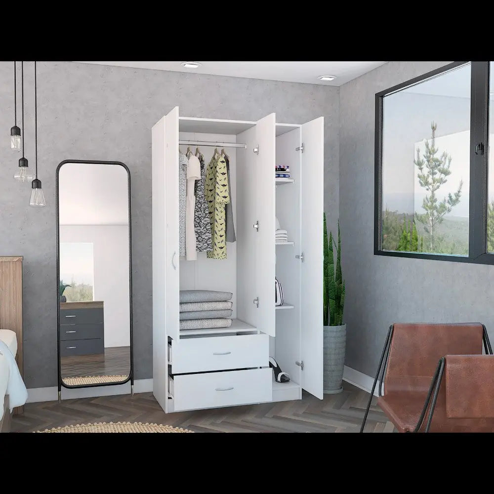 71" Light Oak Manufactured Wood Two Drawer Combo Dresser HomeRoots