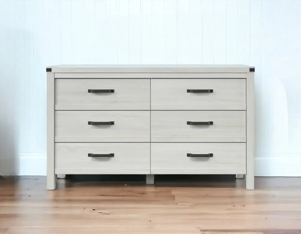 31" White Wood Five Drawer Standard Chest HomeRoots