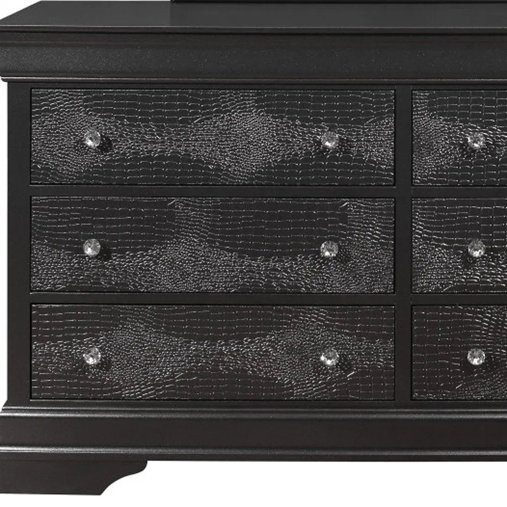 31" Metallic Grey Solid Wood Five Drawer Chest HomeRoots