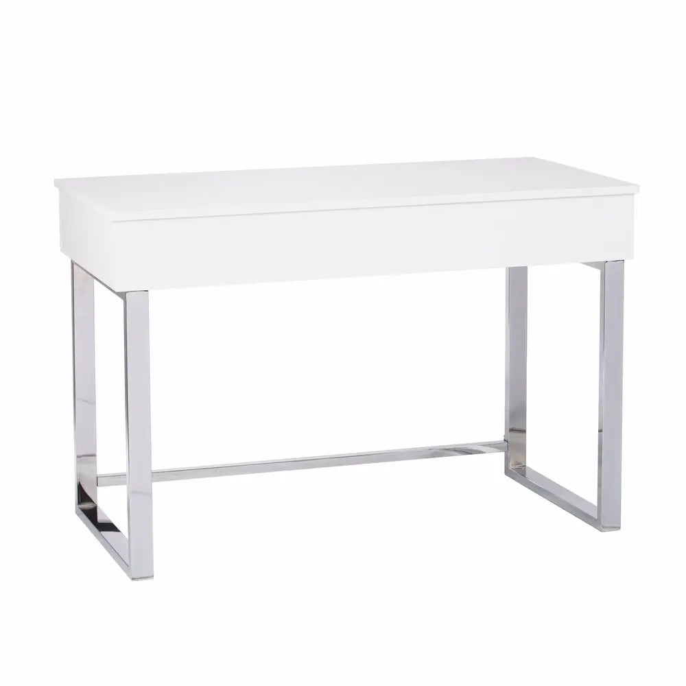 48" Adjustable White Standing Desk Converter - NOBLE HOME INTERIORS