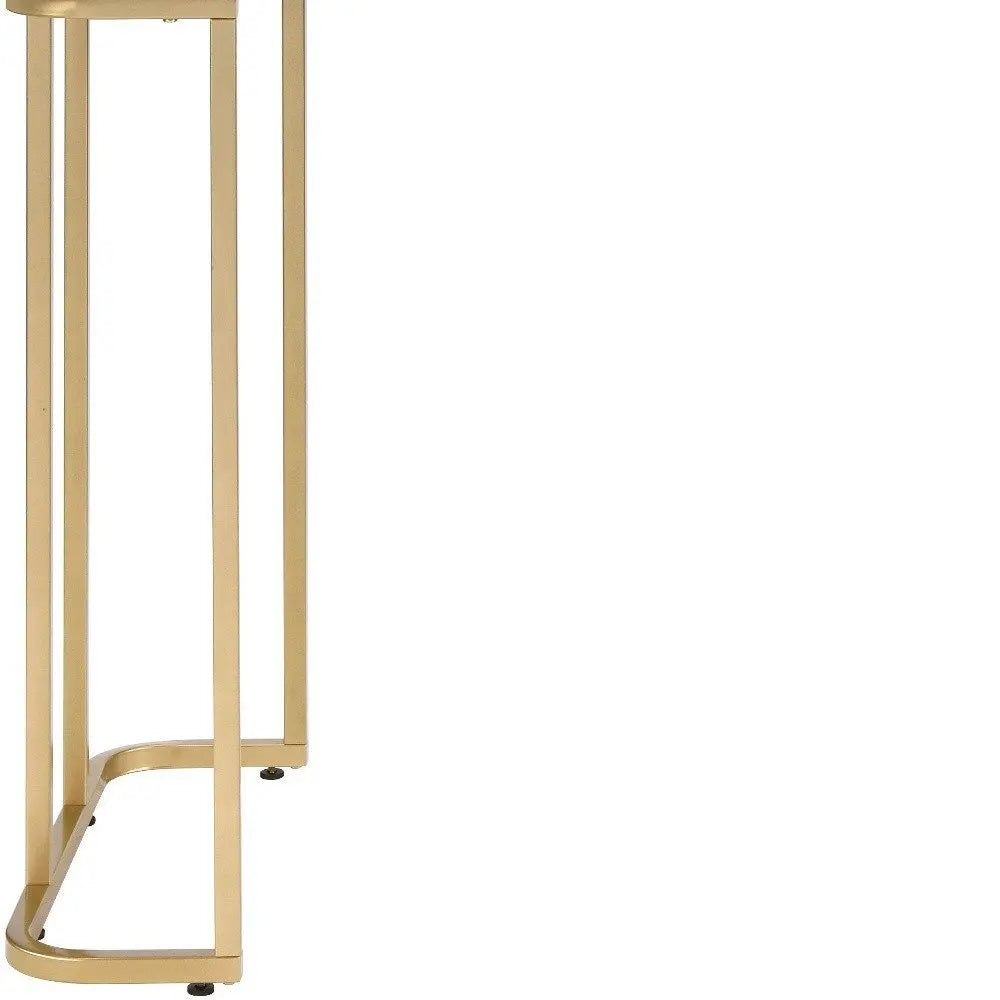 48" White and Gold Writing Desk - NOBLE HOME INTERIORS