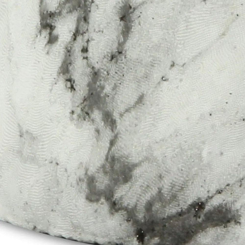 6" White and Gray Marbleized Ceramic Indoor Outdoor Round Pot Planter HomeRoots