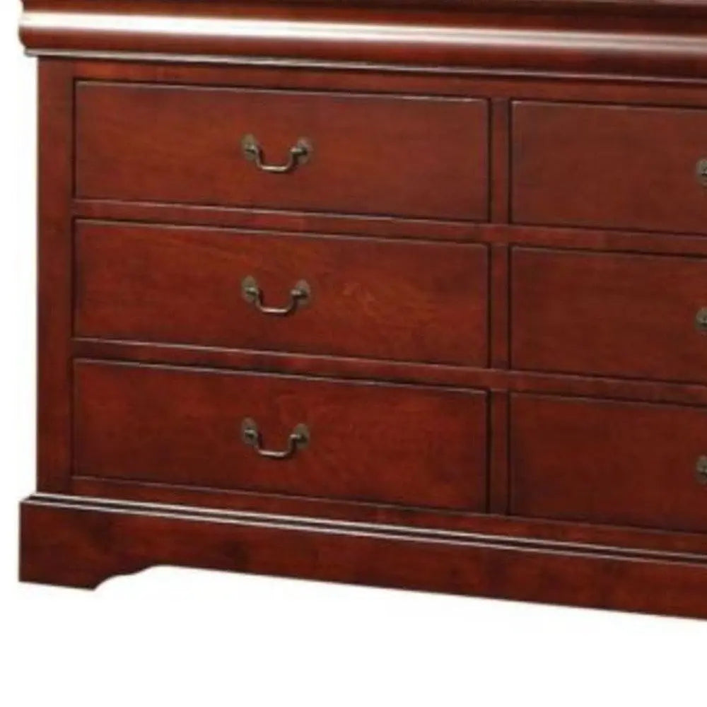 60" Black Solid and Manufactured Wood Six Drawer Double Dresser HomeRoots