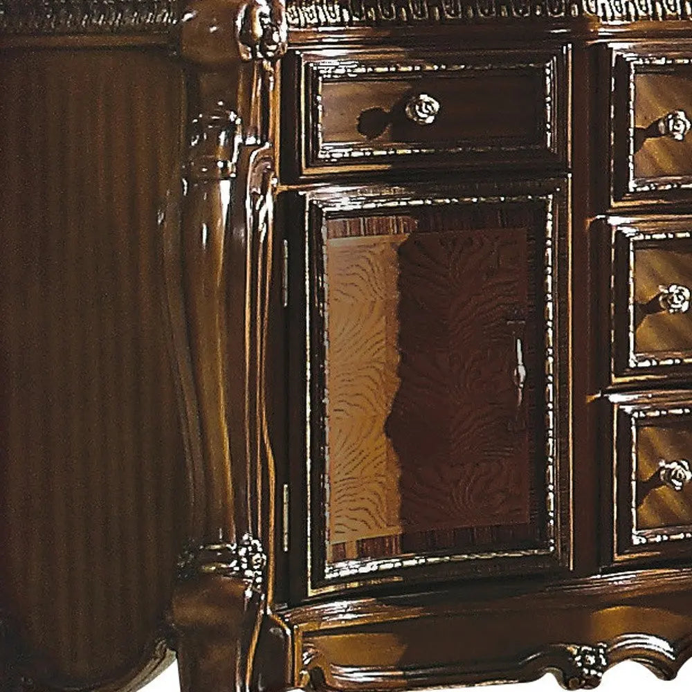 69" Brown Solid and Manufactured Wood Five Drawer Triple Dresser HomeRoots