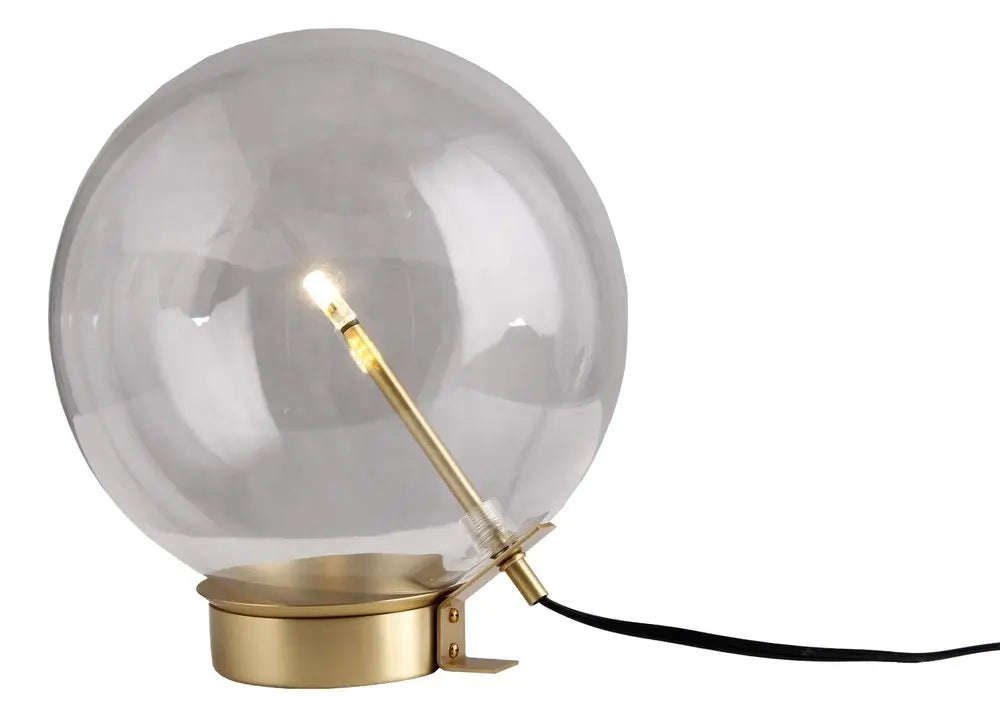 11" Brass Metal Globe Table Lamp HomeRoots