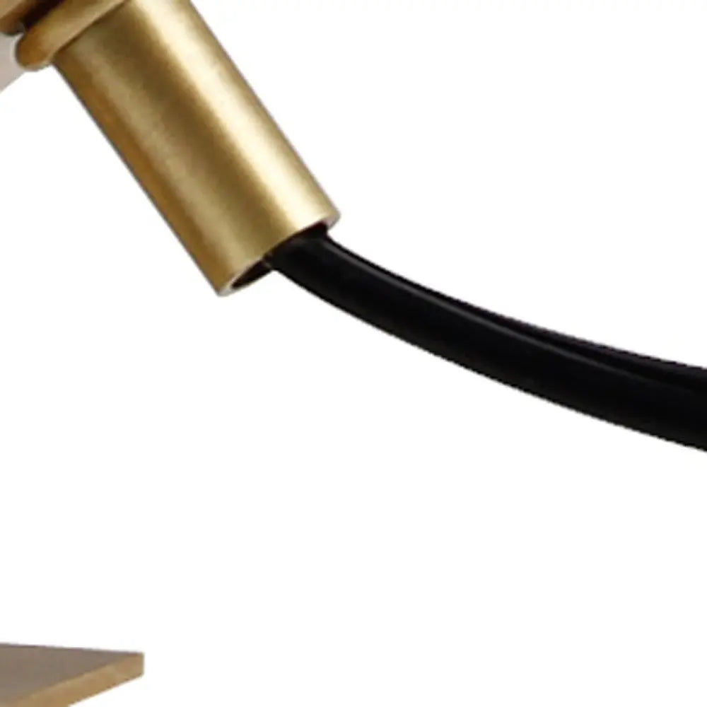 11" Brass Metal Globe Table Lamp HomeRoots