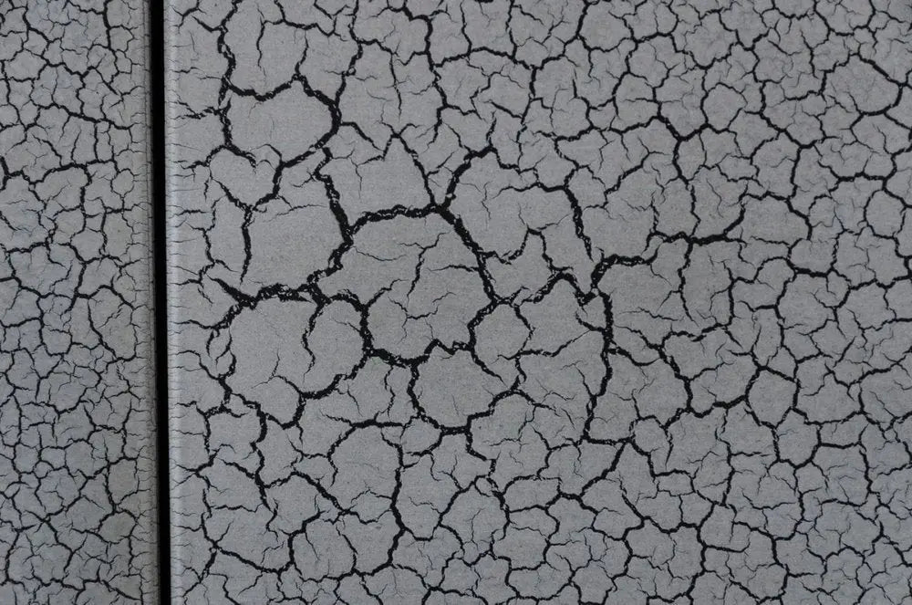 59" Gunmetal Grey Crackle Finish Six Drawer Double Dresser HomeRoots