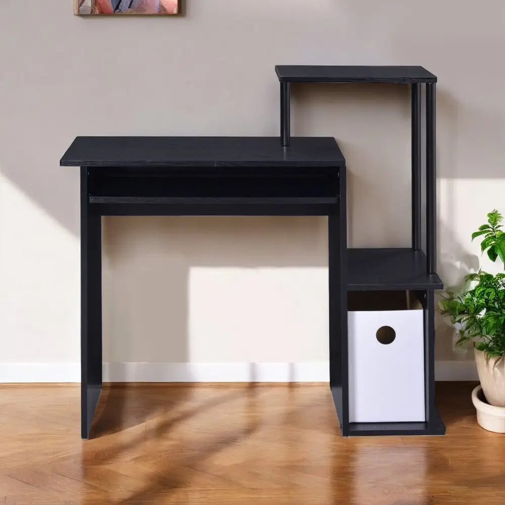 37" Black Computer Desk HomeRoots