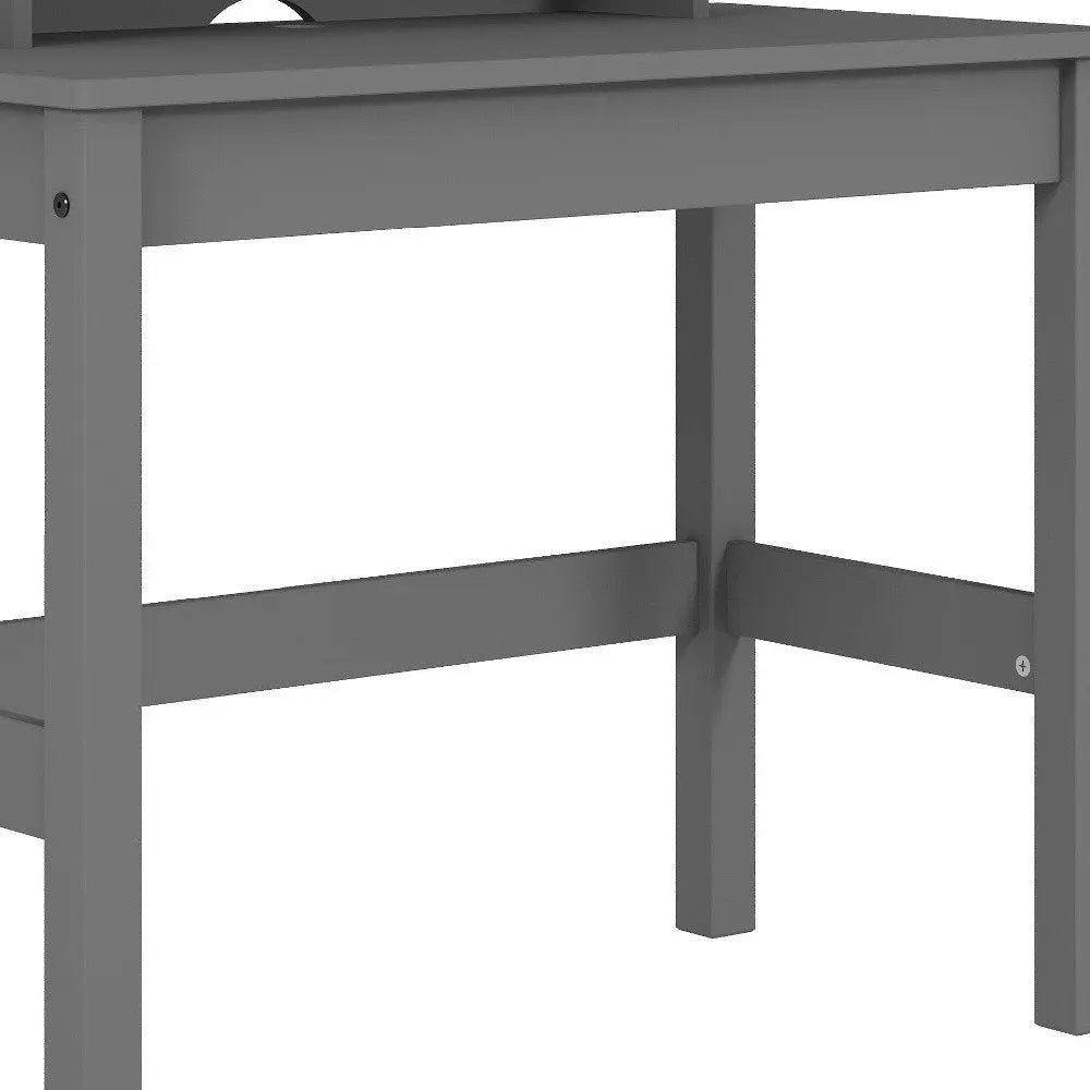 35" Gray Writing Desk HomeRoots