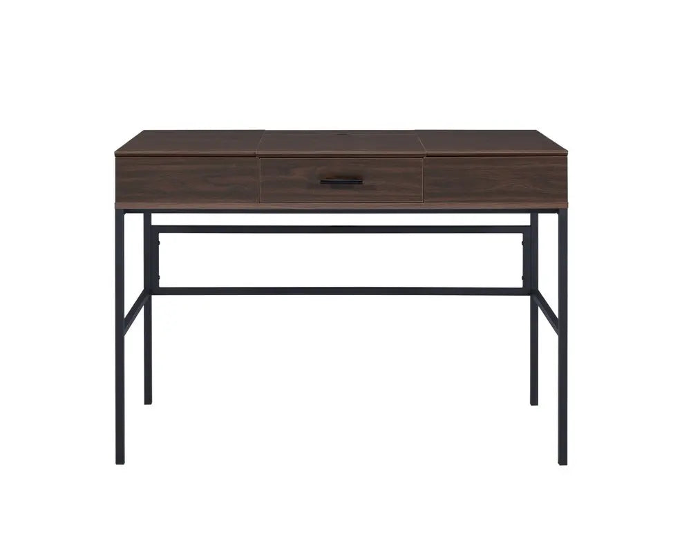 42" Brown and Black Writing Desk HomeRoots