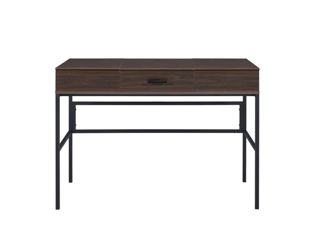42" Brown and Black Writing Desk HomeRoots