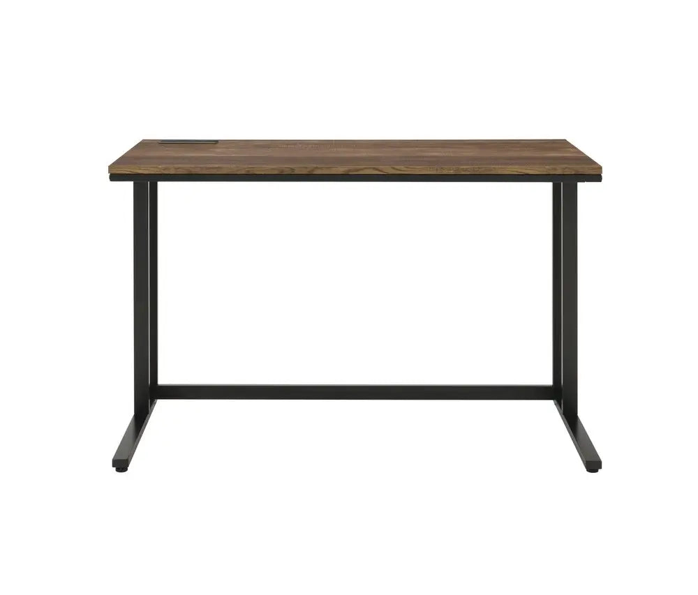 47" Brown and Black Writing Desk HomeRoots