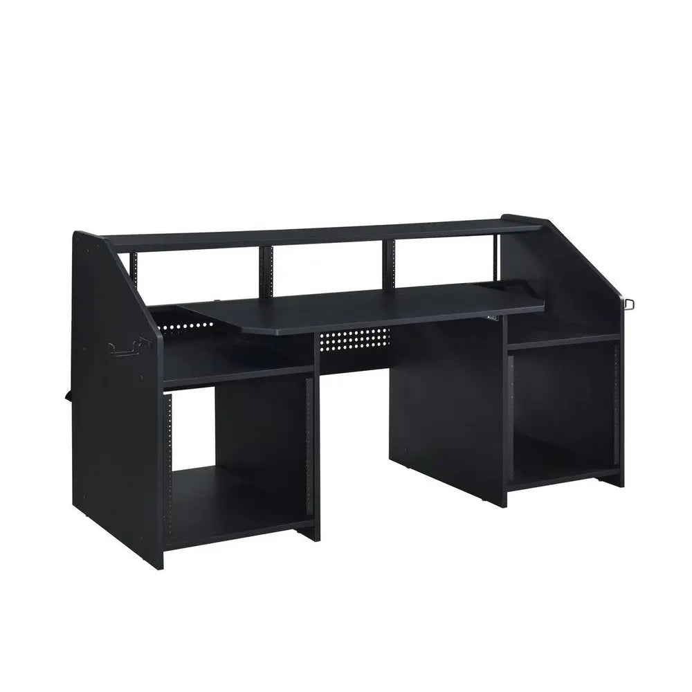 71" Black Music Desk HomeRoots