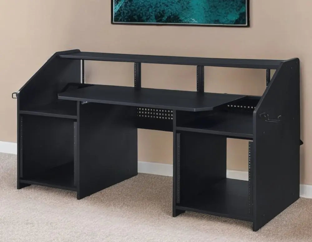 71" Black Music Desk HomeRoots