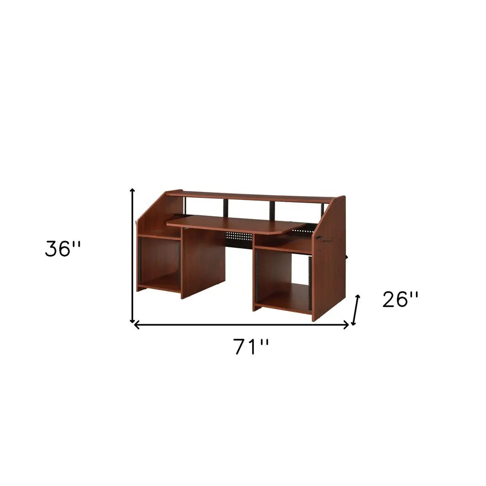 71" Brown Music Desk HomeRoots