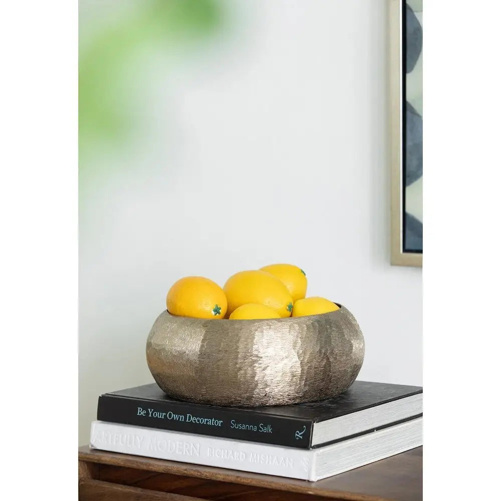 5" Gold Round Aluminum Table Vase - NOBLE HOME INTERIORS