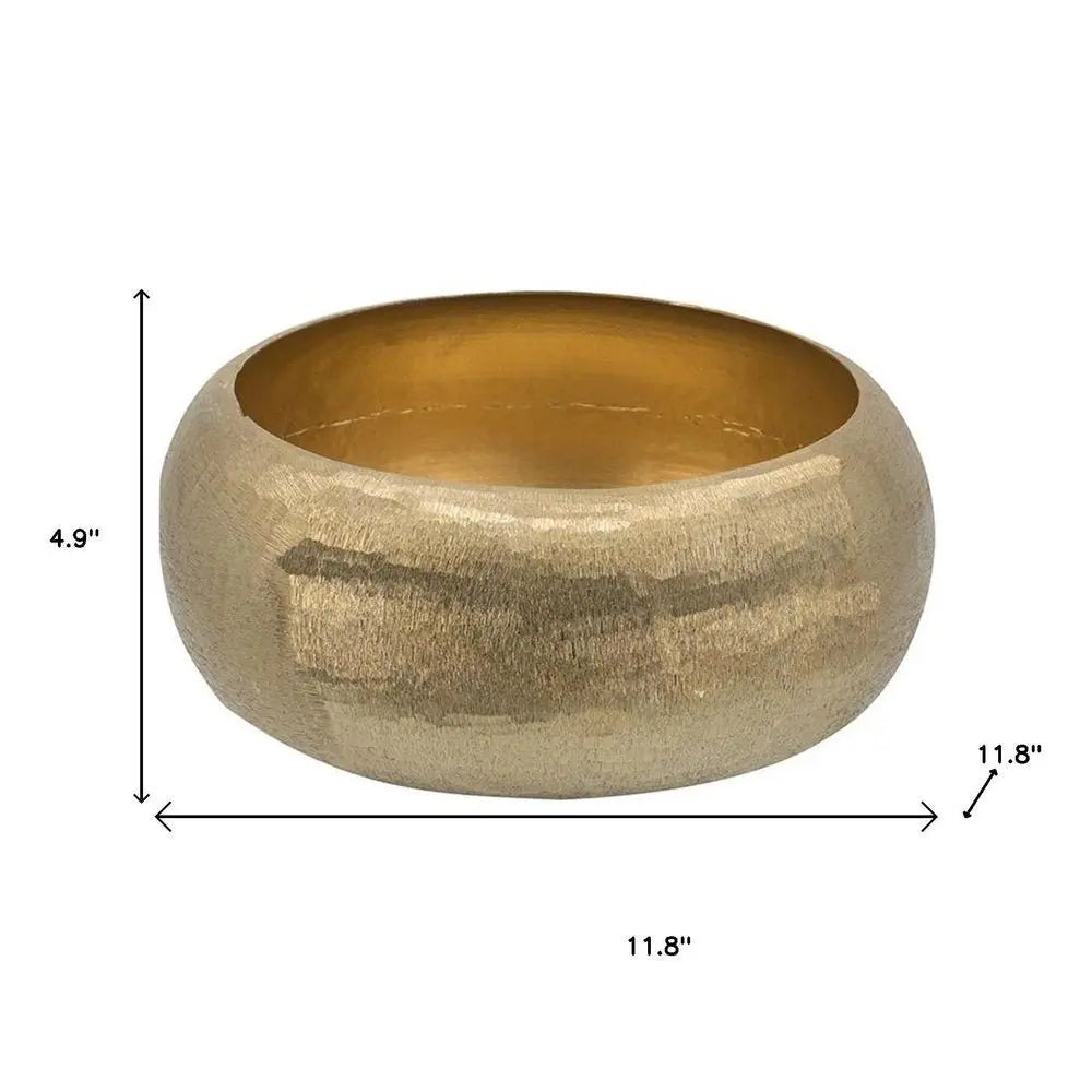 5" Gold Round Aluminum Table Vase - NOBLE HOME INTERIORS