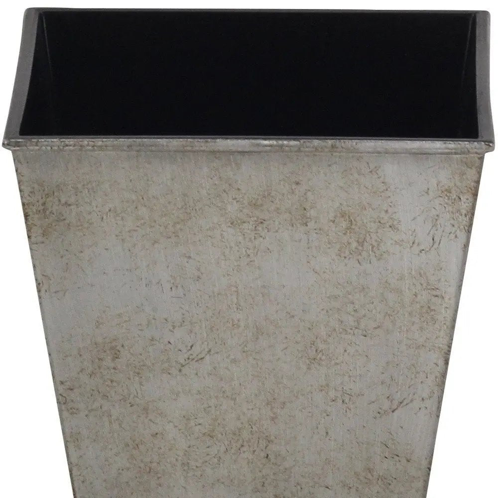 5" Gray Recycled Plastic Indoor Outdoor Square Pot Planter - NOBLE HOME INTERIORS