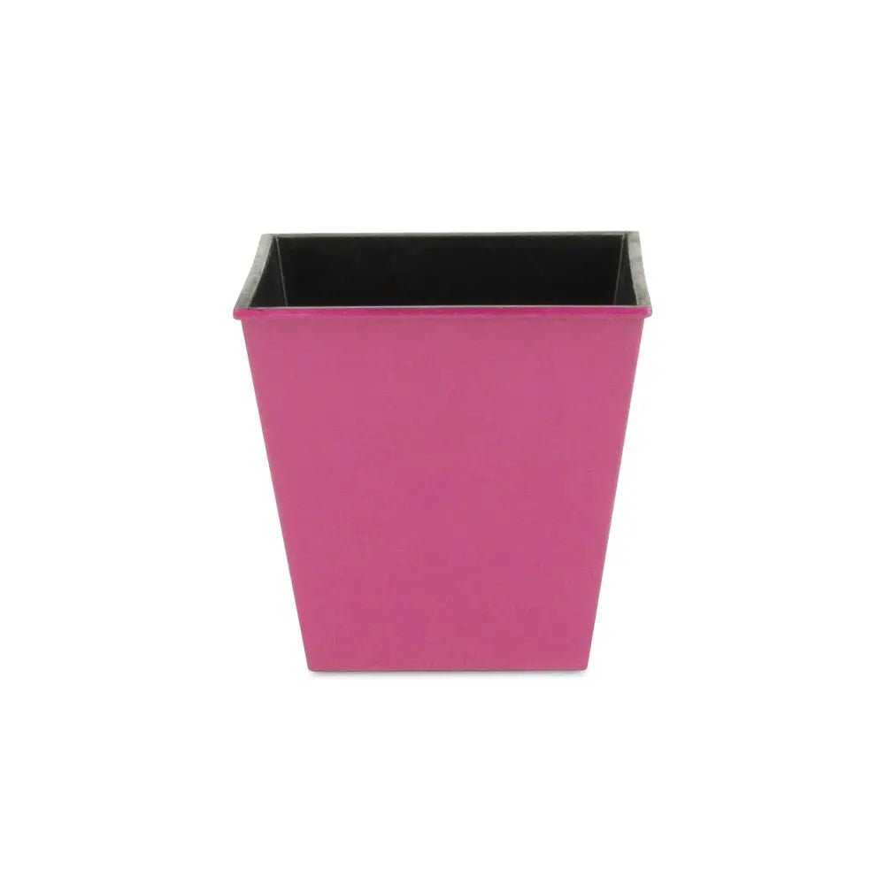 5" Hot Pink Recycled Plastic Indoor Outdoor Square Pot Planter - NOBLE HOME INTERIORS