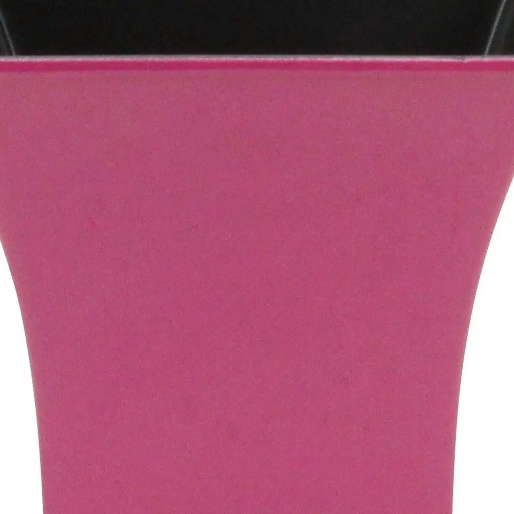 5" Hot Pink Recycled Plastic Indoor Outdoor Square Pot Planter - NOBLE HOME INTERIORS